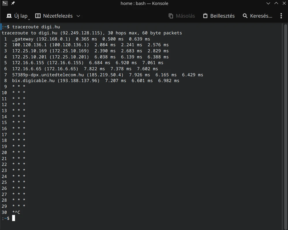 traceroute